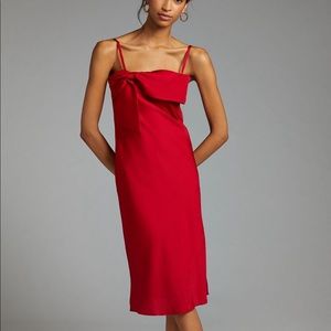 Hutch from Anthropologie bow-front slip midi dress